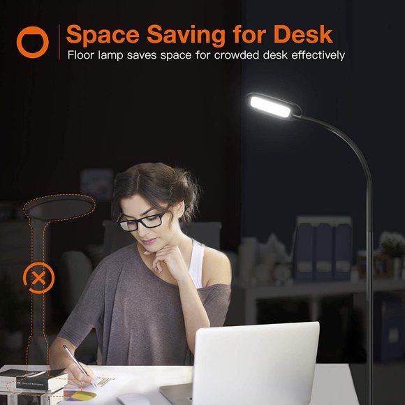 LED Floor Lamp  4 Brightness Level  3 Colors  Rubberized Feel Top to Base - Picture 8 of 12